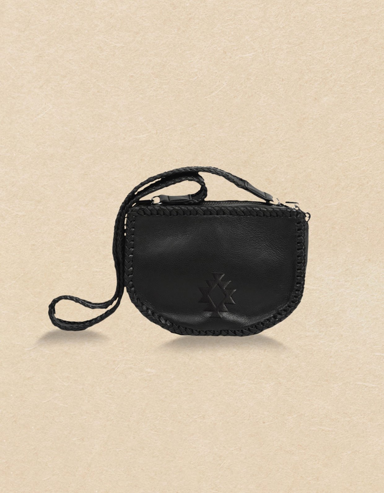 Peace & Chaos The karma crossbody saddle bag black