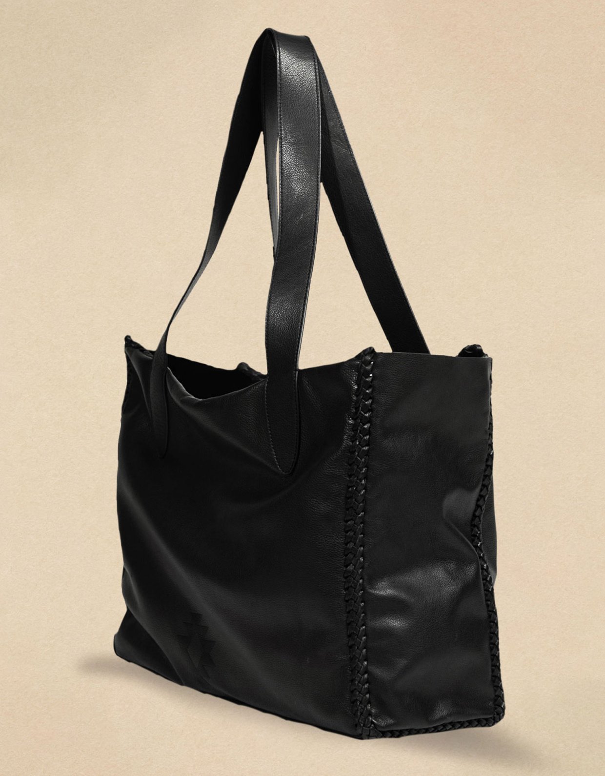 Peace & Chaos The karma oversized tote bag black