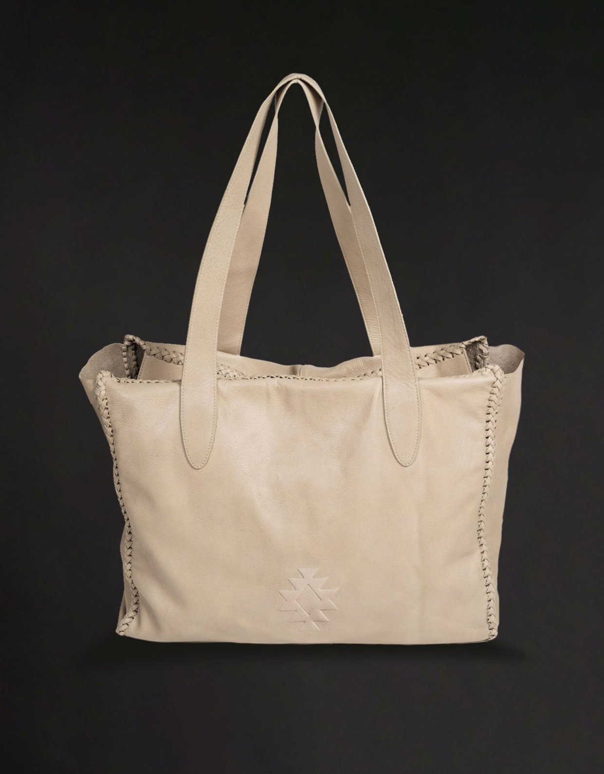 Peace & Chaos The karma oversized tote bag sand