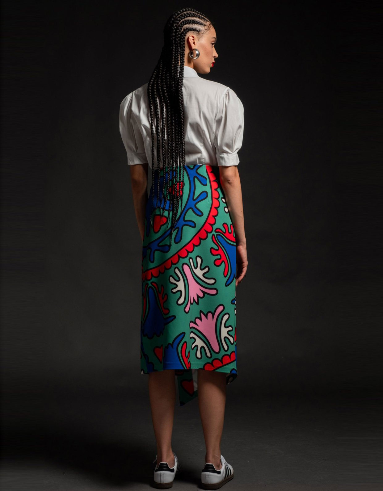 Peace & Chaos Unity envelope midi skirt