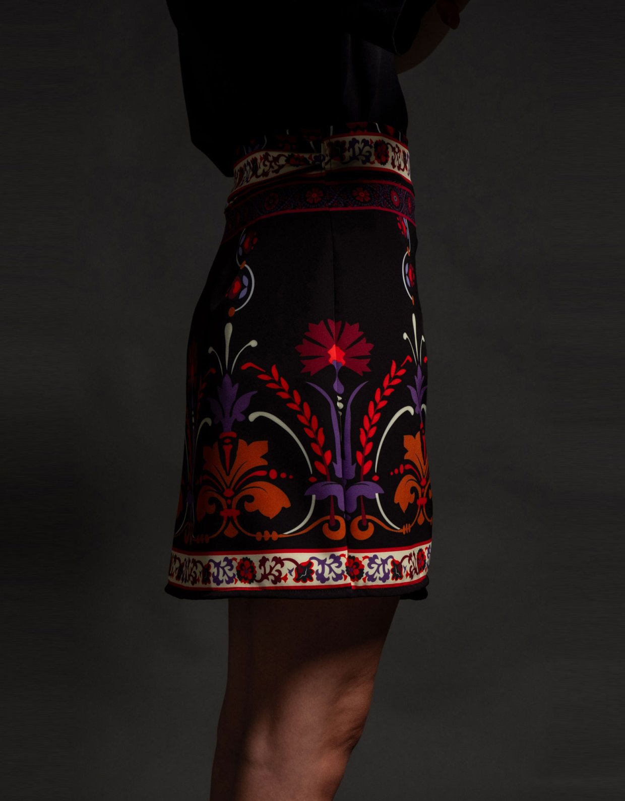 Peace & Chaos Romanticism mini wrap skirt