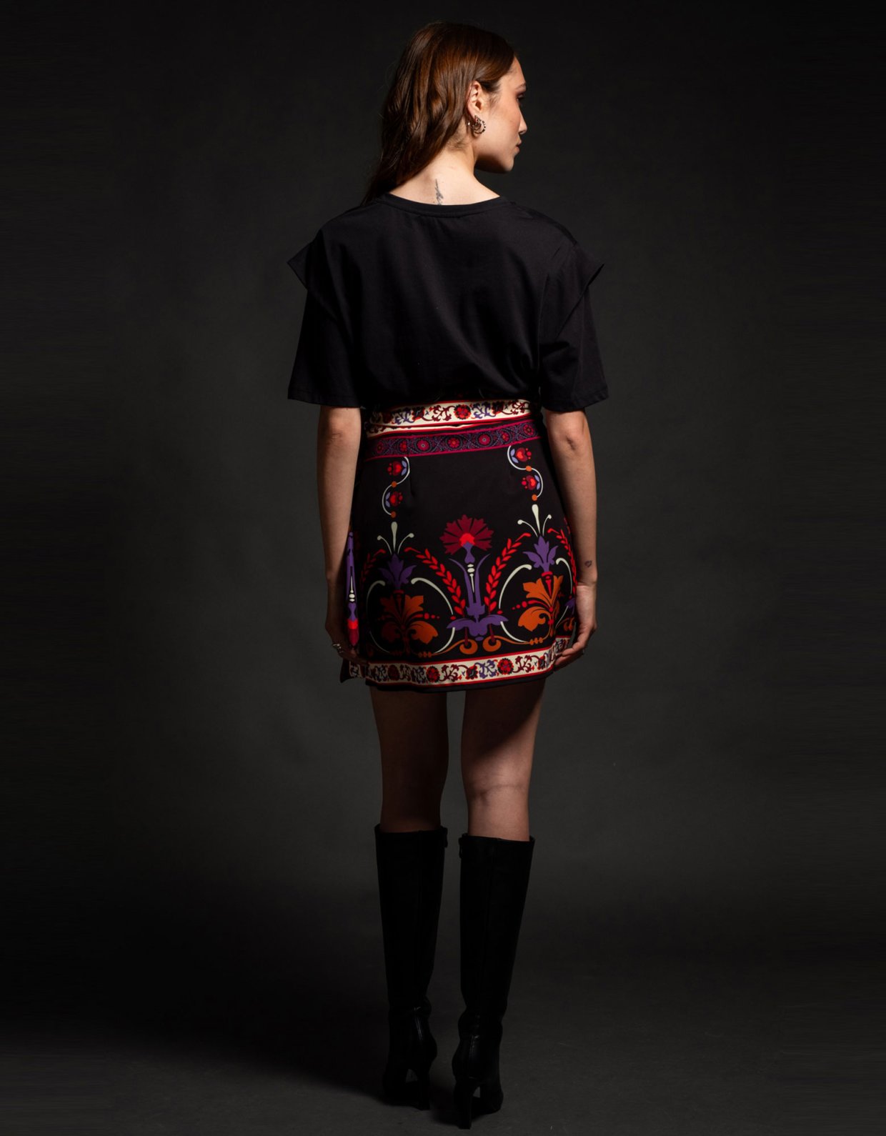 Peace & Chaos Romanticism mini wrap skirt