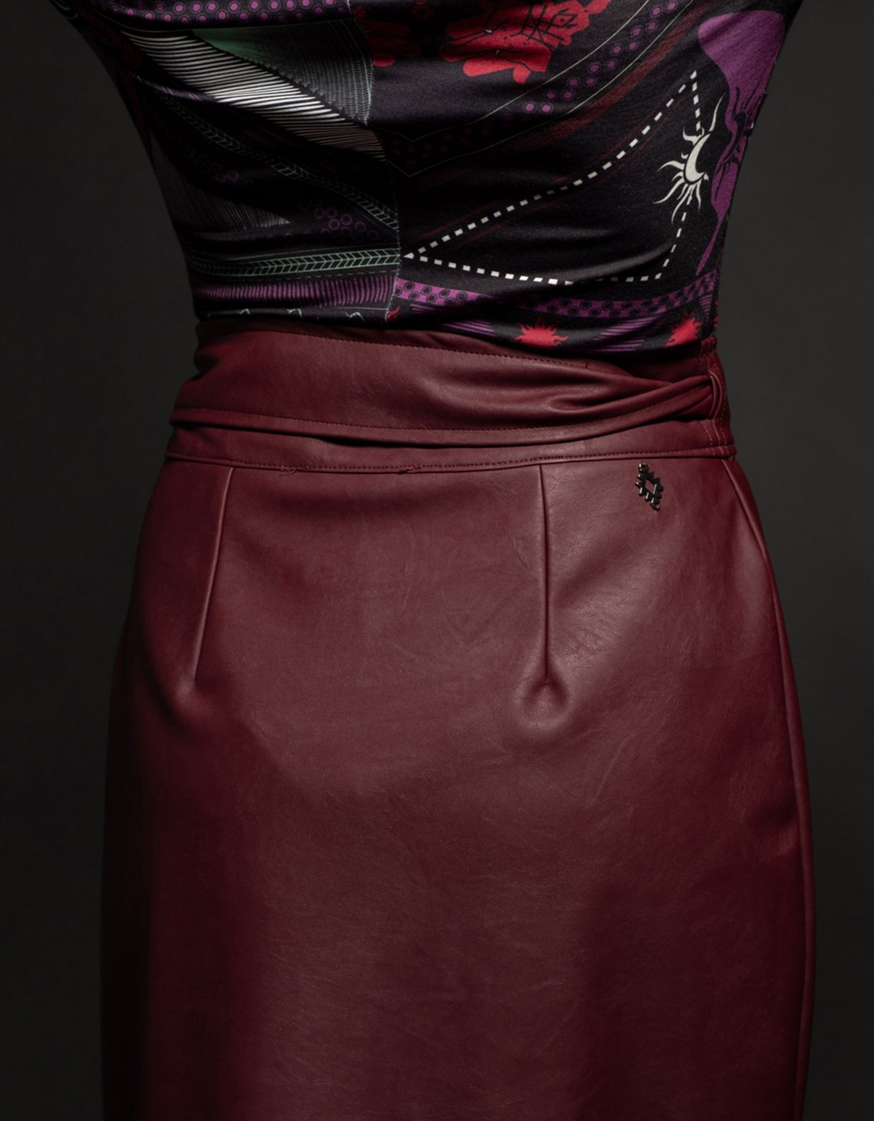 Peace & Chaos Subculture wrap skirt bordeaux