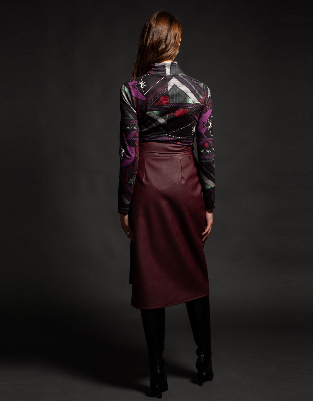 Peace & Chaos Subculture wrap skirt bordeaux