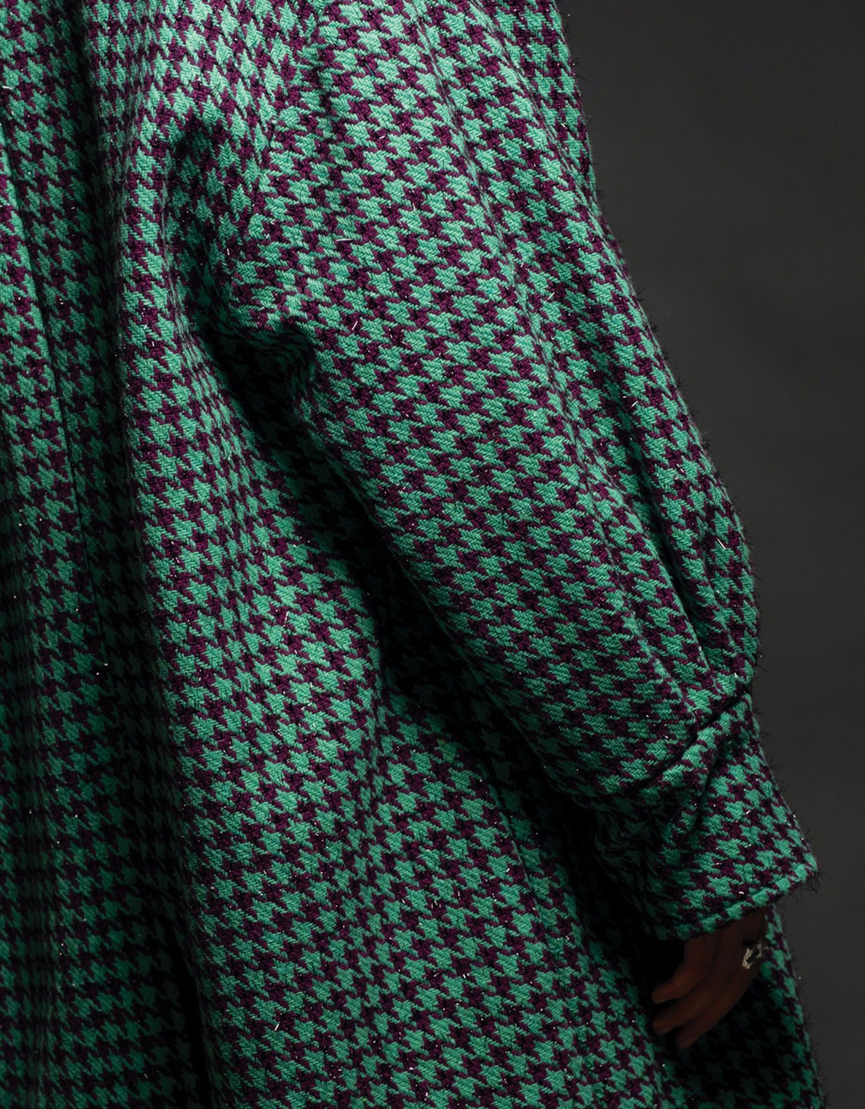 Peace & Chaos Tweed green coat