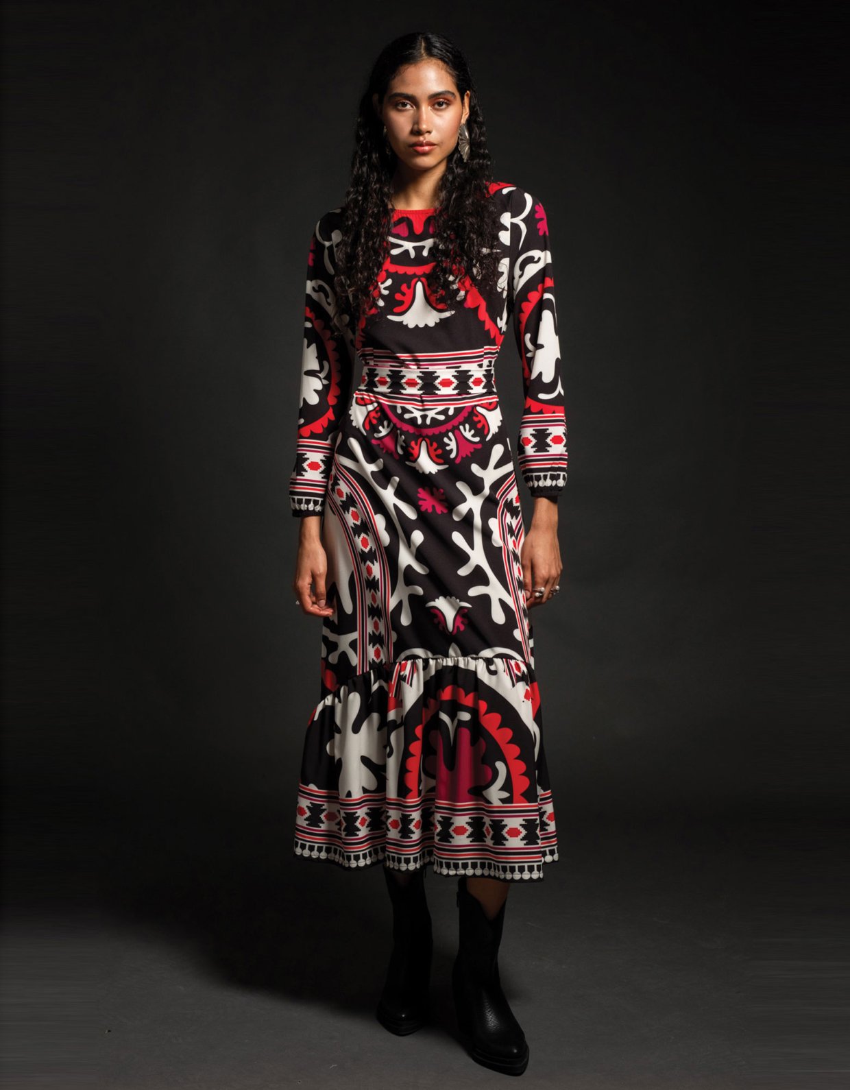 Peace & Chaos Enigma long dress red