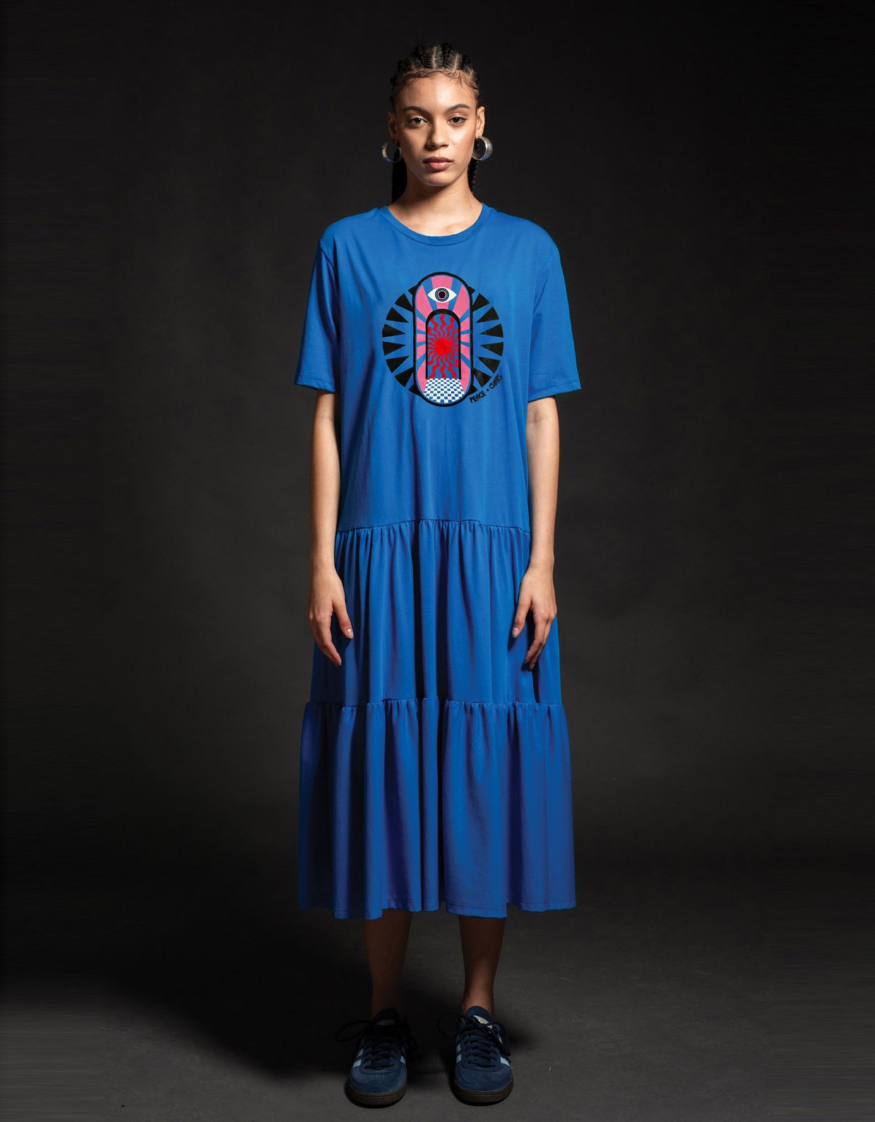 Peace & Chaos Miracle long dress blue