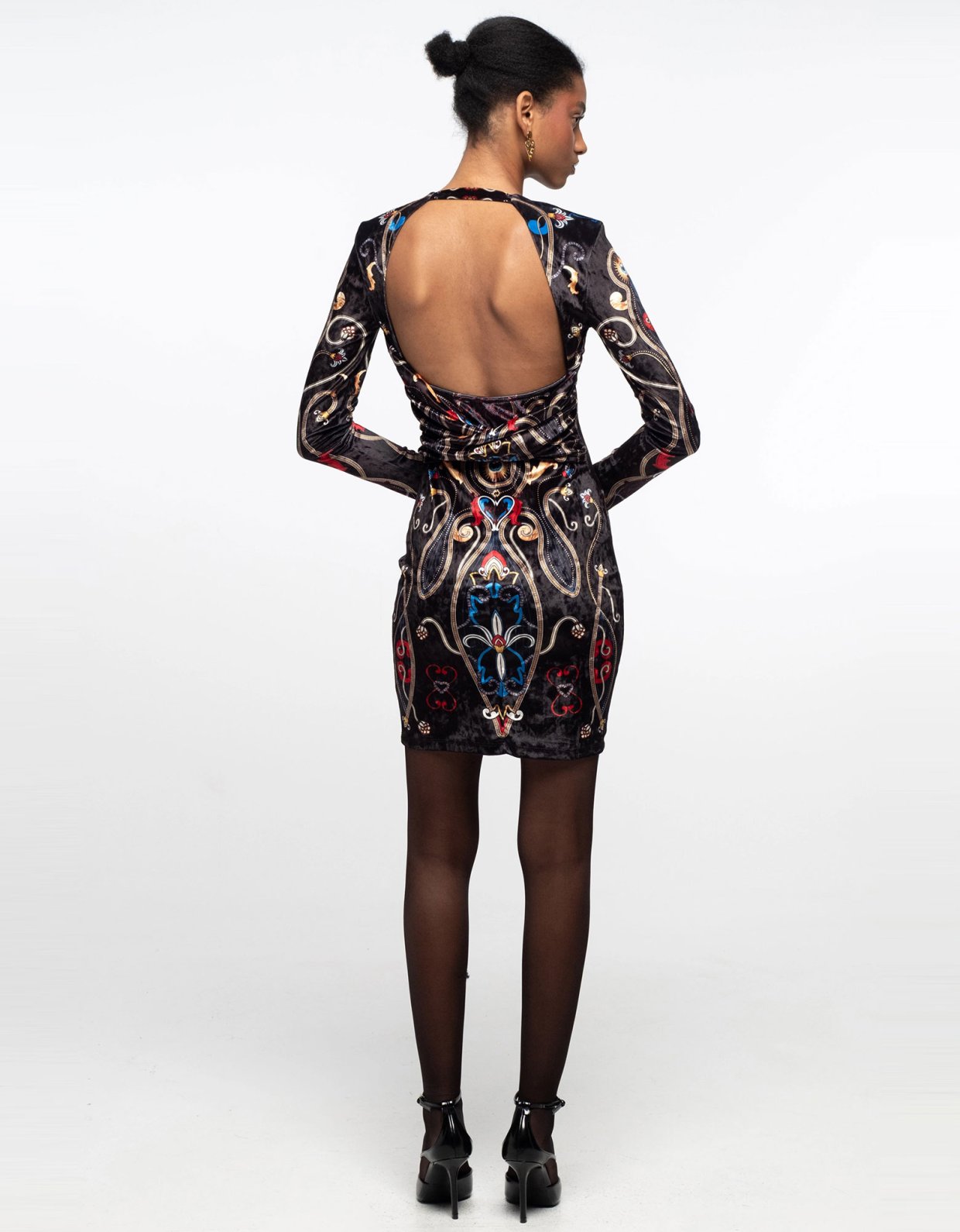 Peace and Chaos Dusk bodycon dress velvet