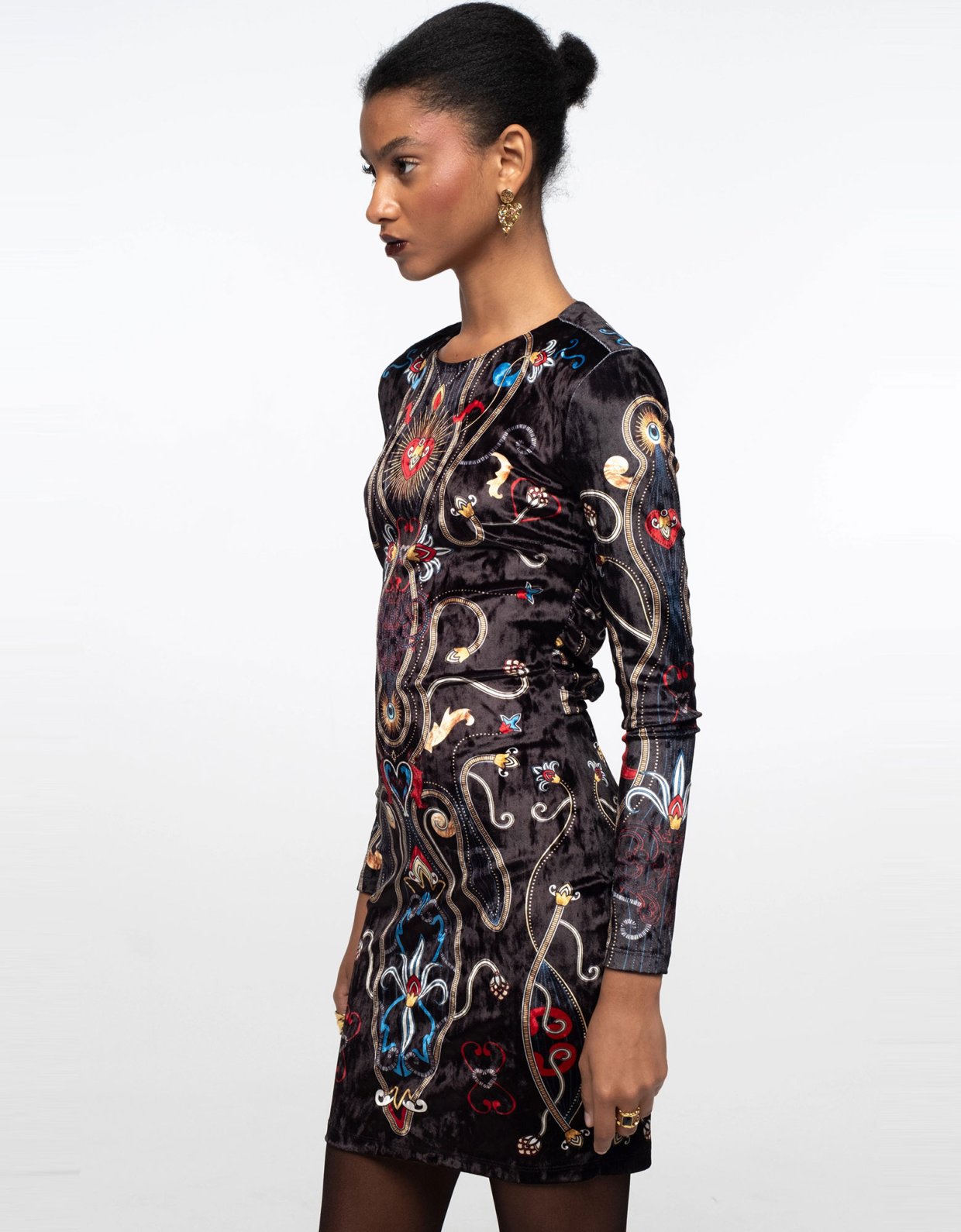 Peace and Chaos Dusk bodycon dress velvet