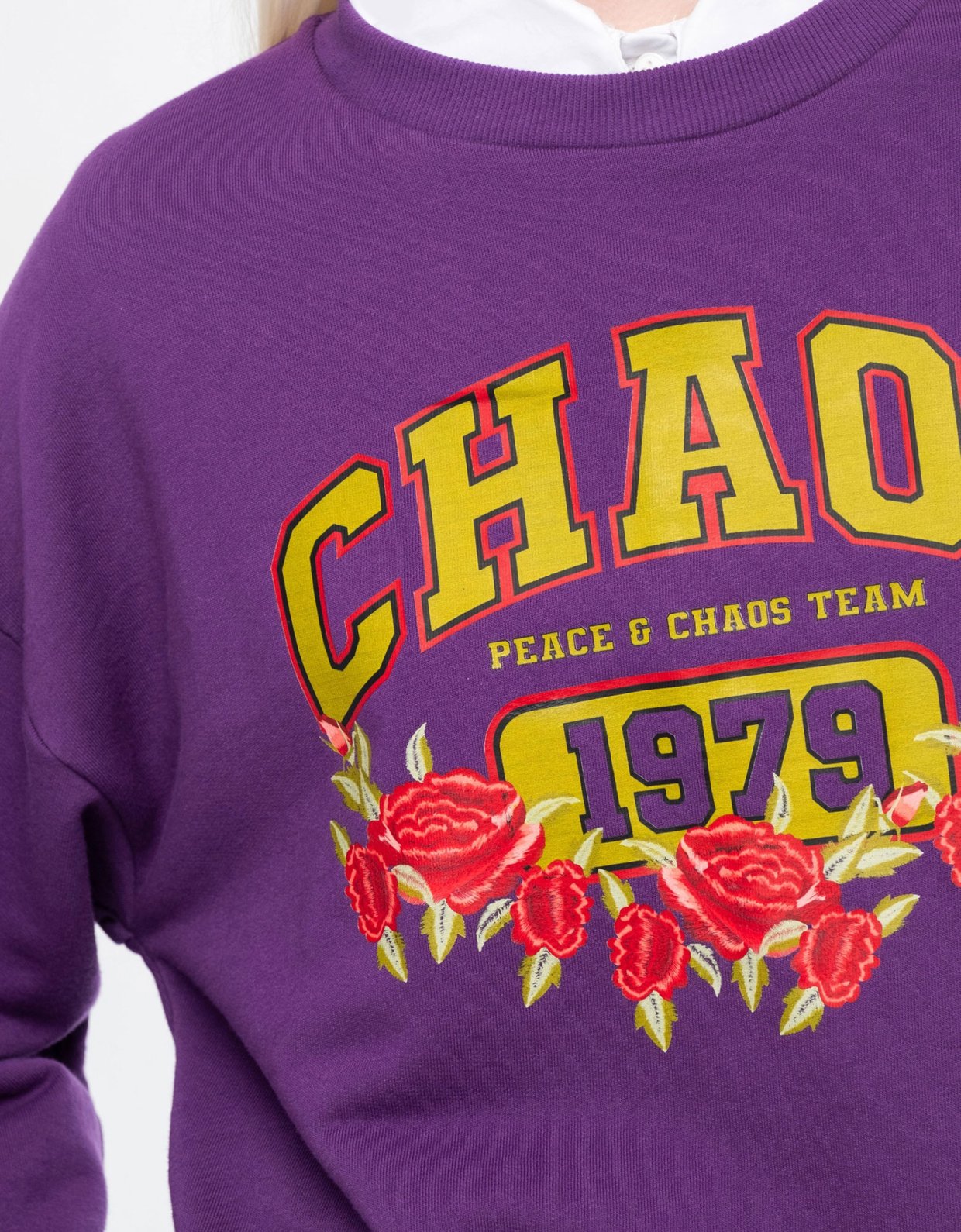 Peace and Chaos Old-school sweater purple
