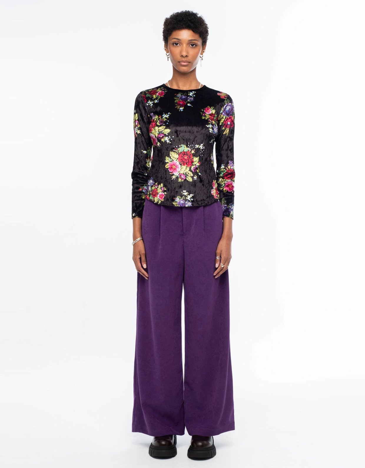 Peace and Chaos Bouquet top velvet