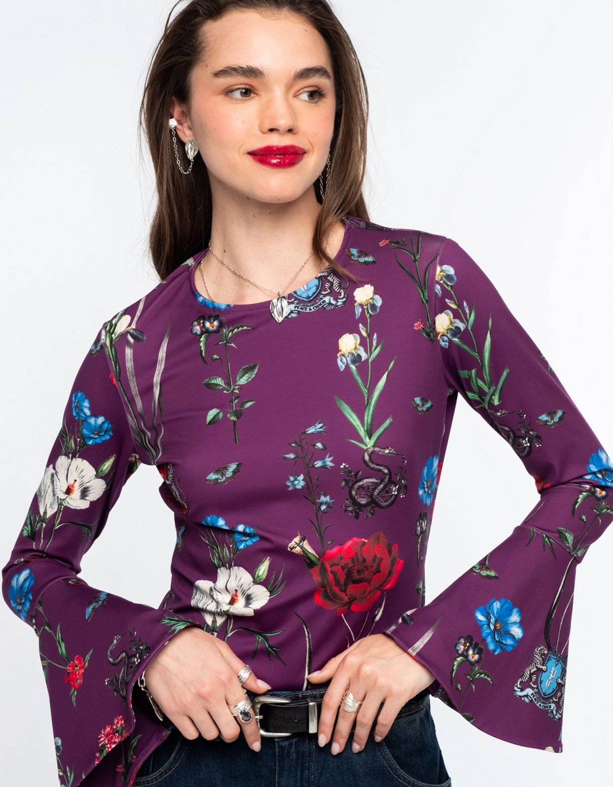 Peace and Chaos Violet top