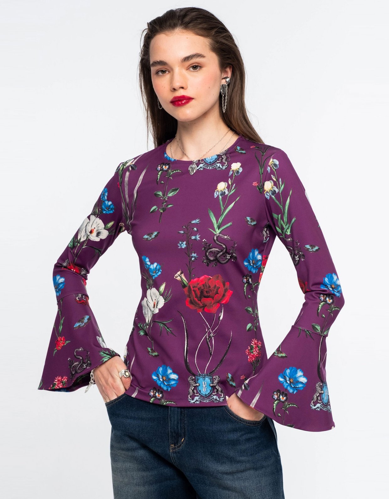 Peace and Chaos Violet top