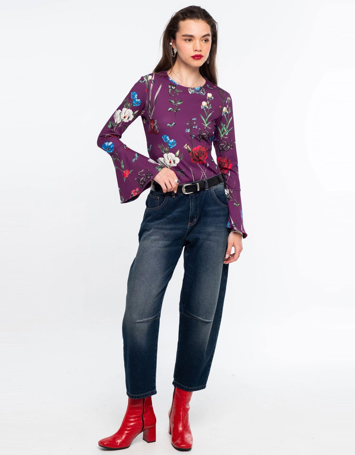Peace and Chaos Violet top