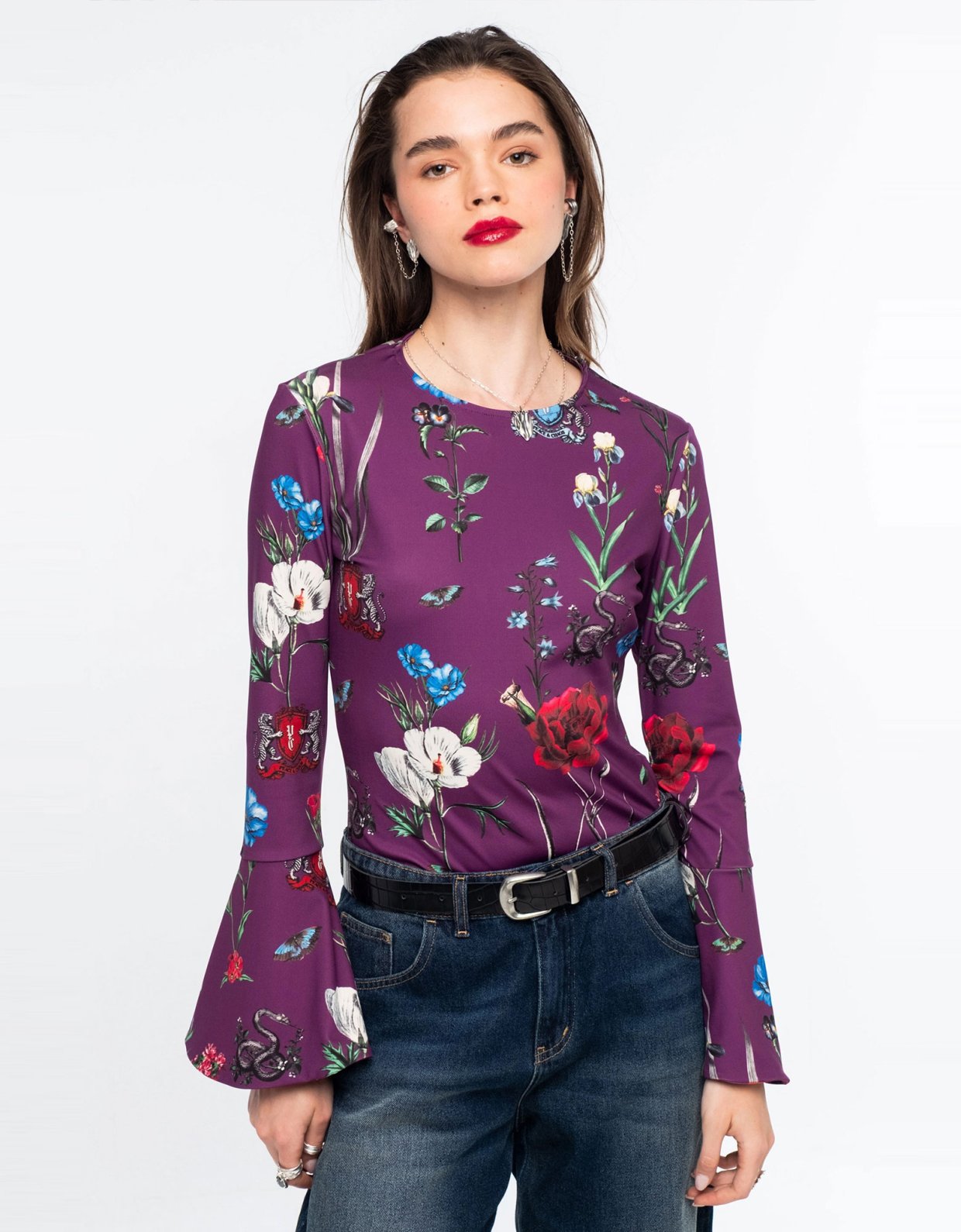 Peace and Chaos Violet top
