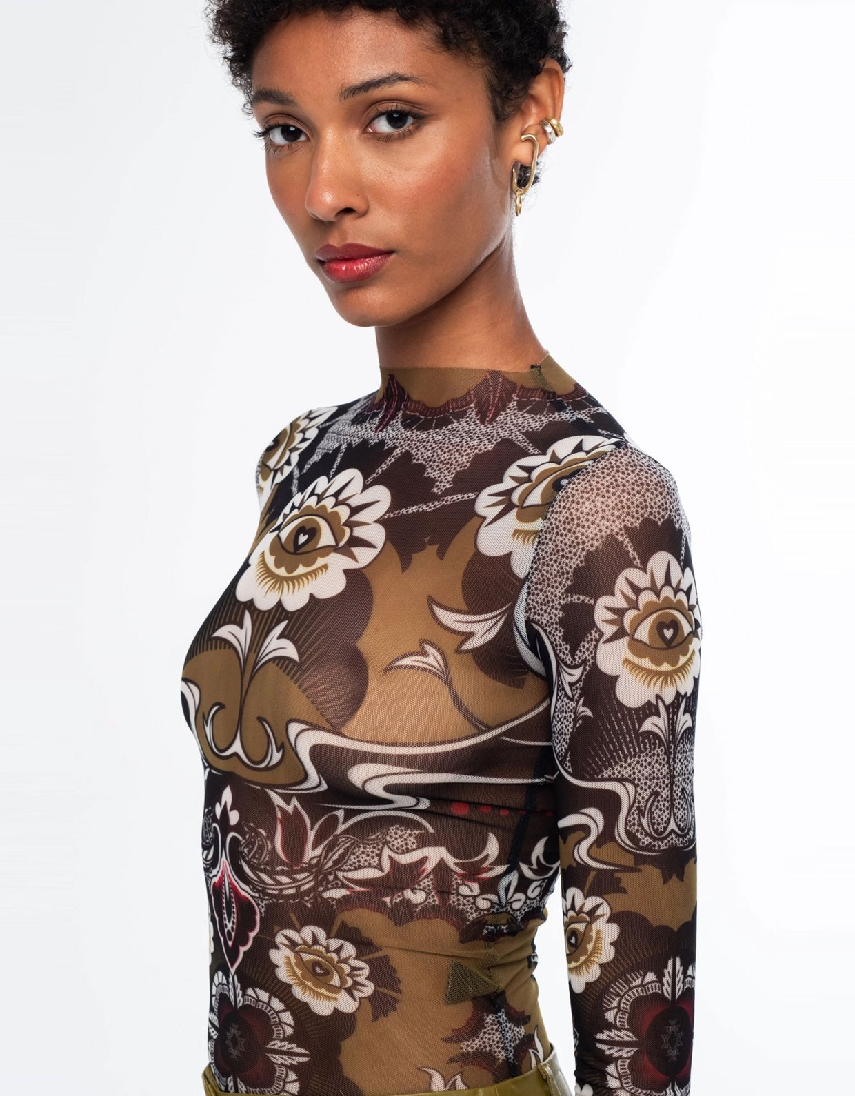 Peace and Chaos Bloom top - mesh