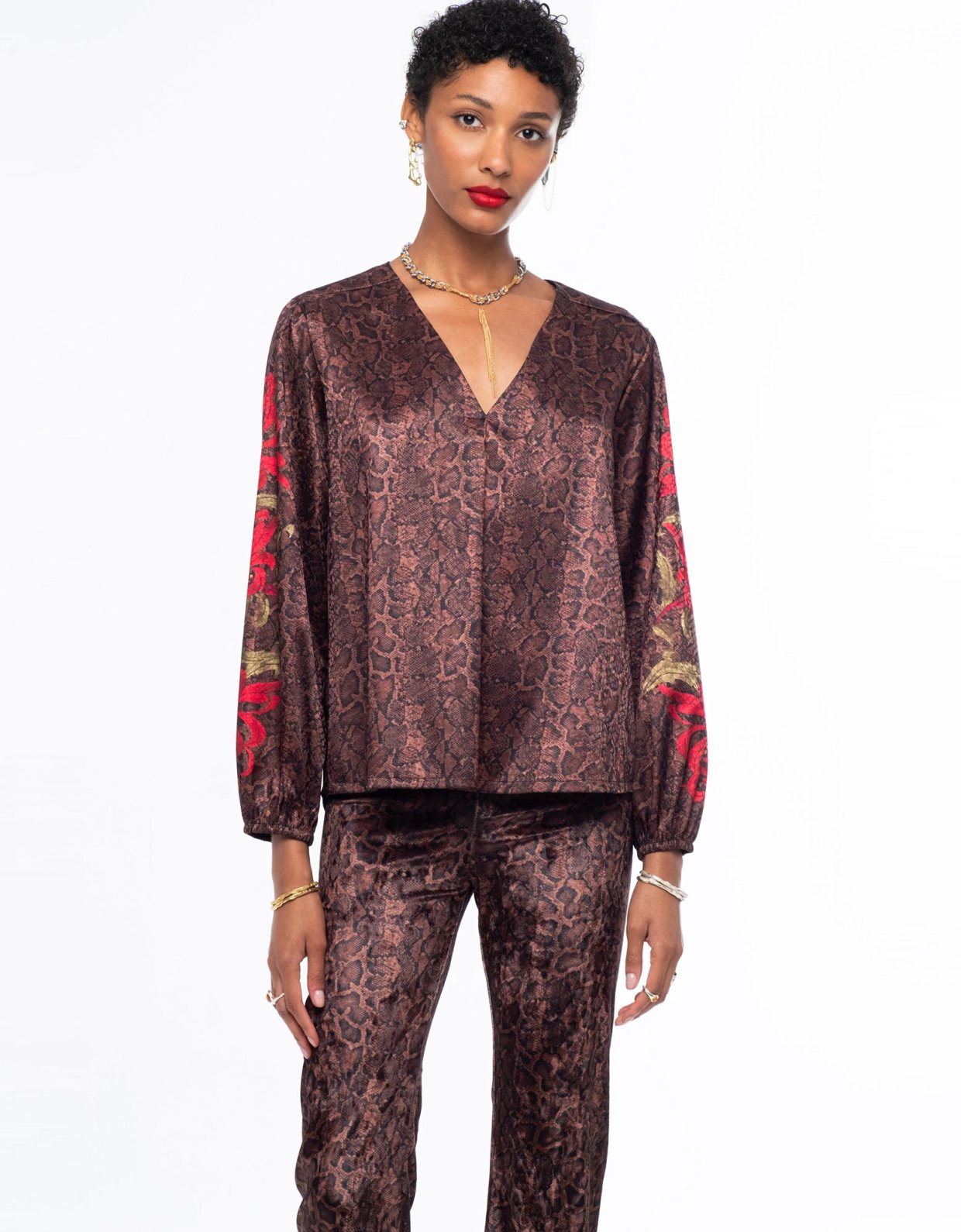 Peace and Chaos Venomous jacquard top