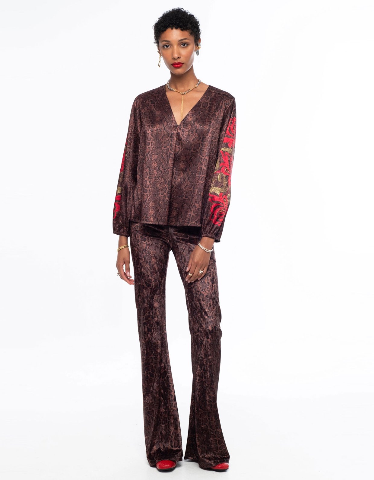 Peace and Chaos Venomous jacquard top
