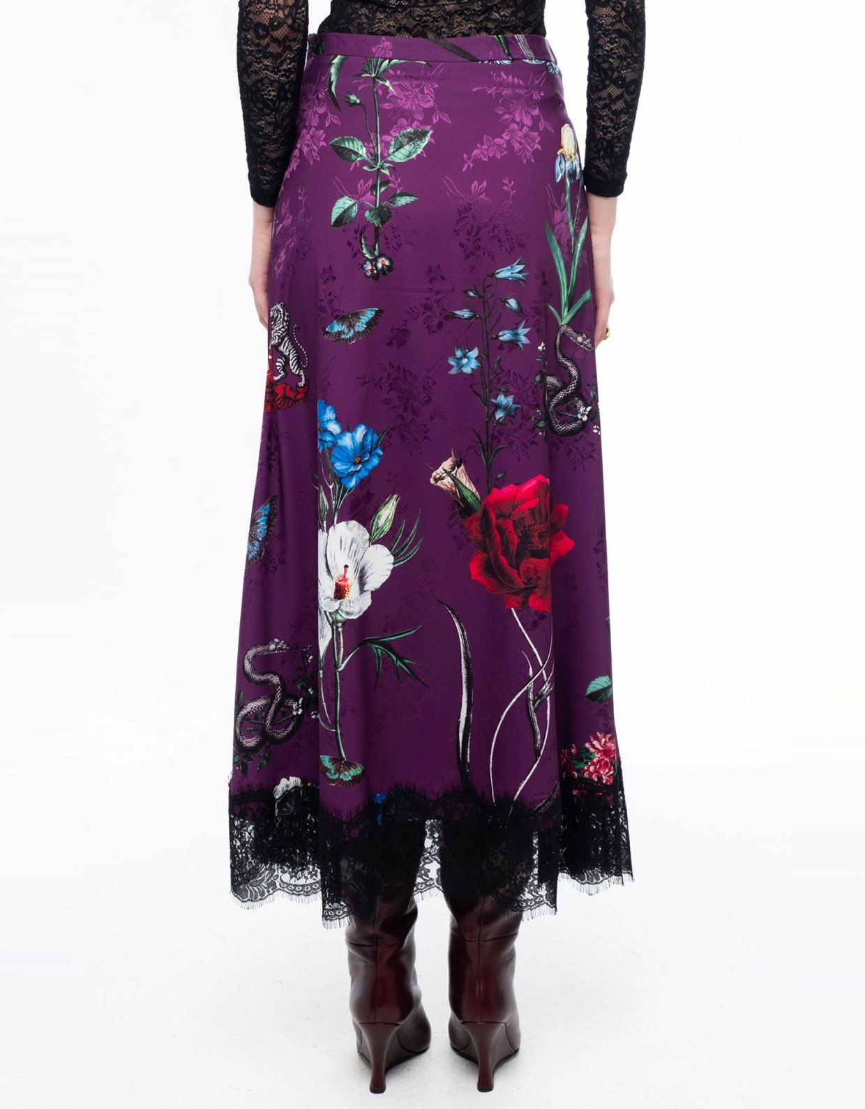 Peace and Chaos Violet long skirt - jacquard