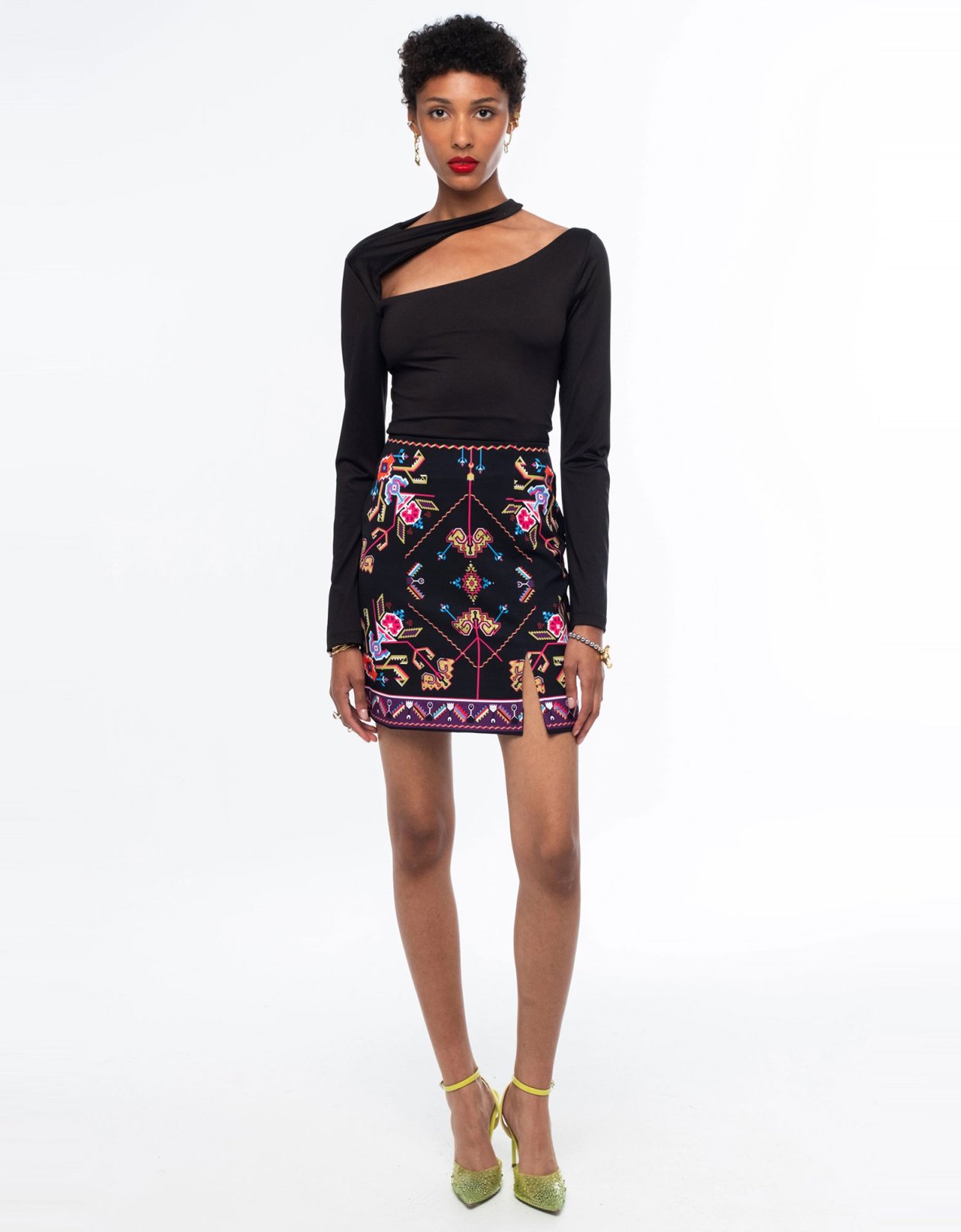 Peace and Chaos Emblem mini skirt