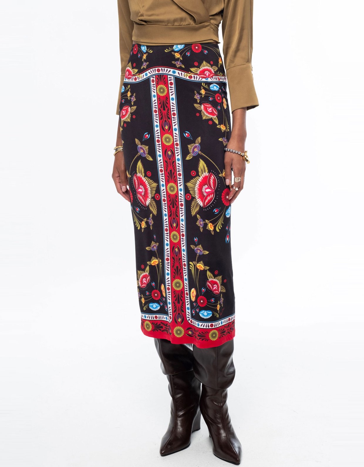 Peace and Chaos Essence midi skirt