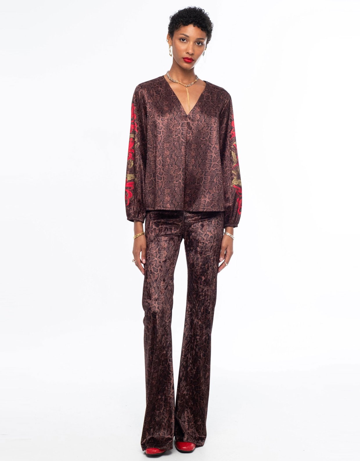 Peace and Chaos Venomous velvet pants