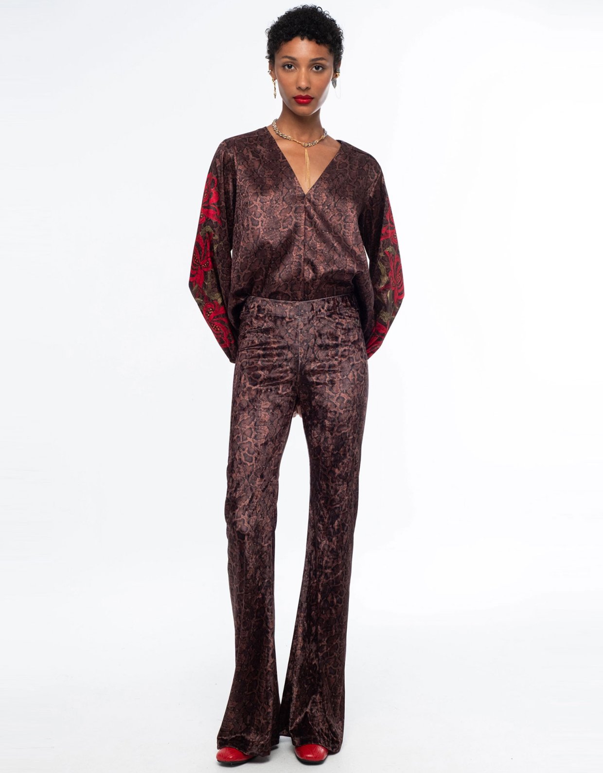 Peace and Chaos Venomous velvet pants