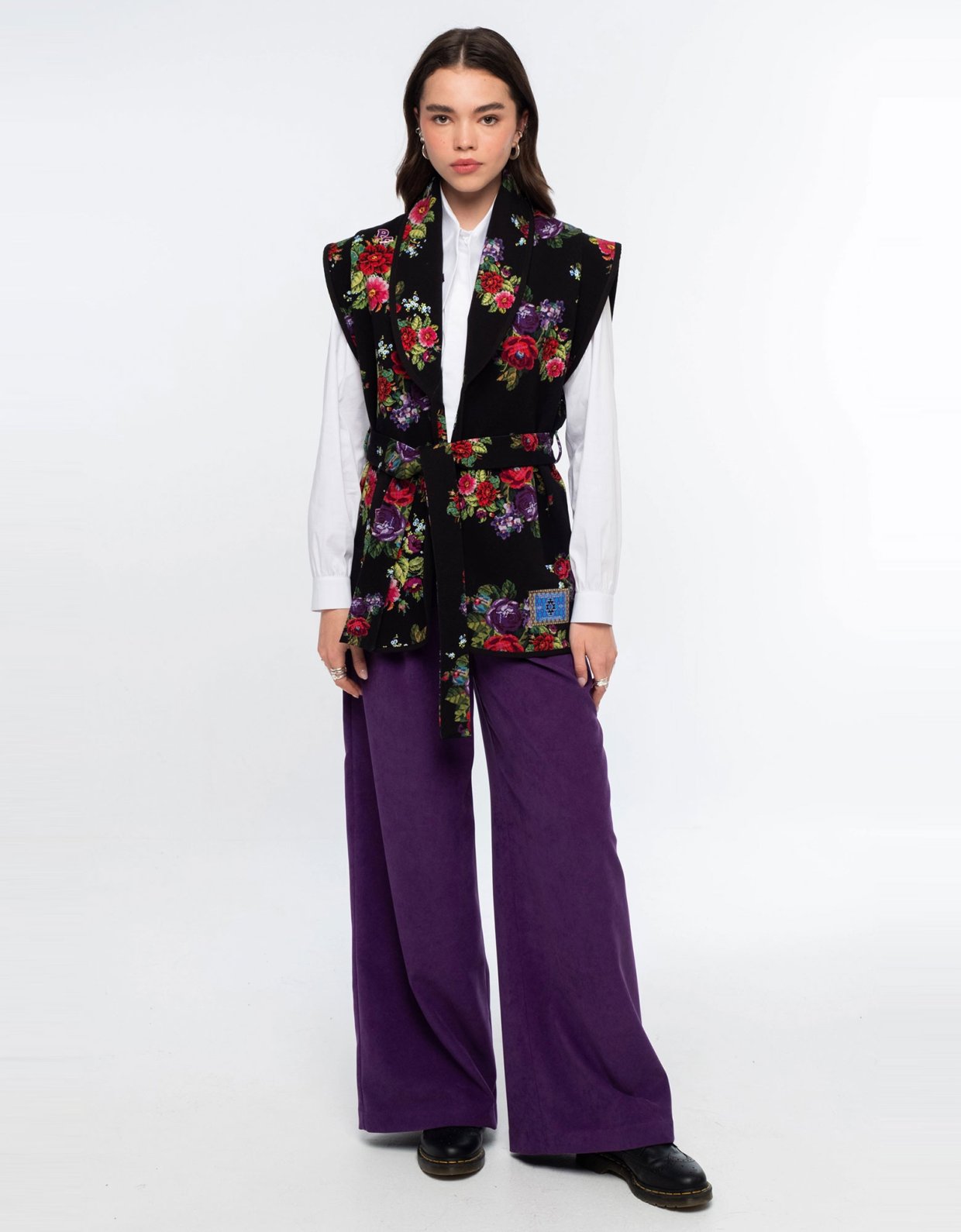 Peace and Chaos Bouquet waistcoat - cotton