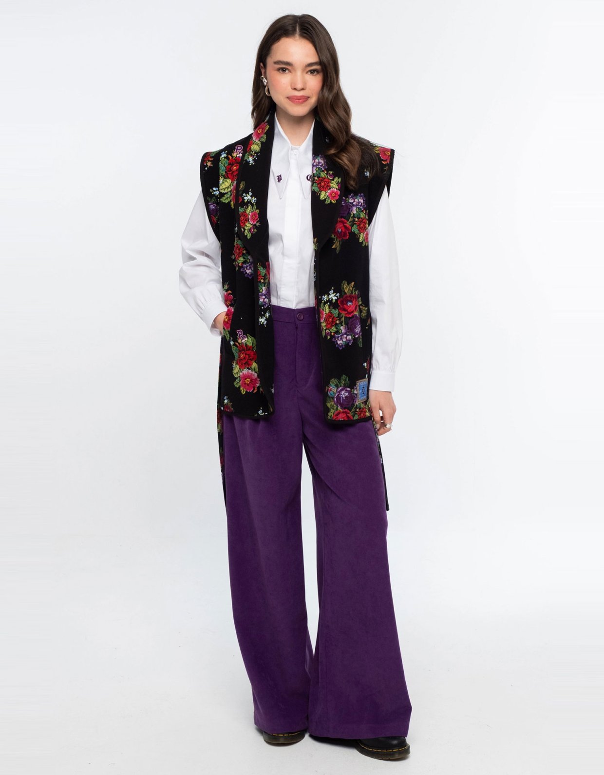 Peace and Chaos Bouquet waistcoat - cotton
