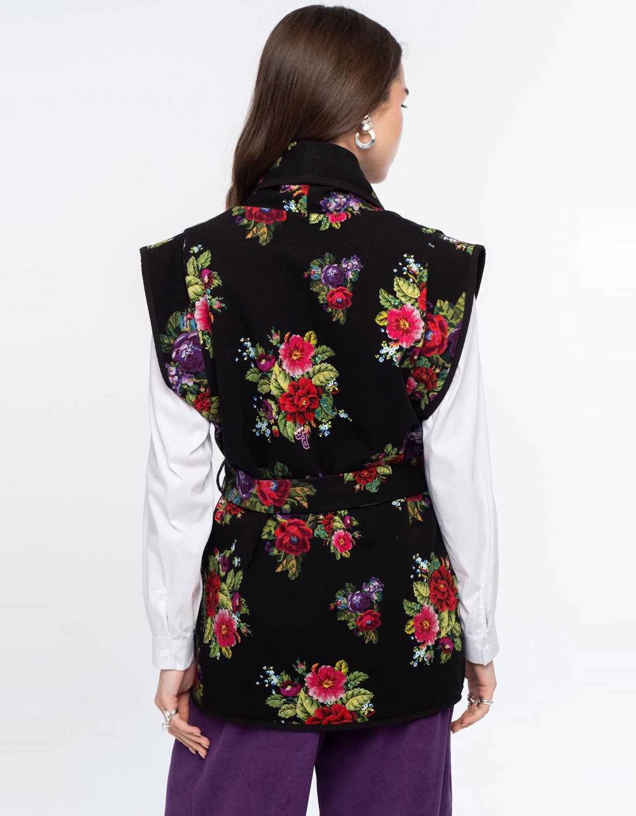 Peace and Chaos Bouquet waistcoat - cotton