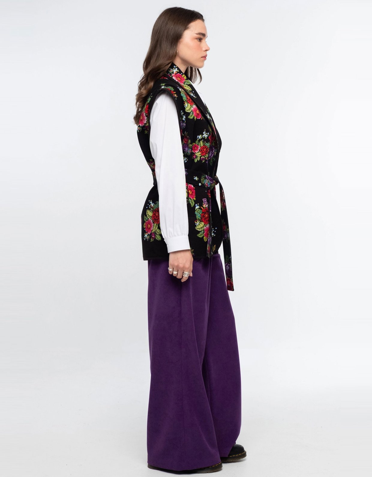 Peace and Chaos Bouquet waistcoat - cotton