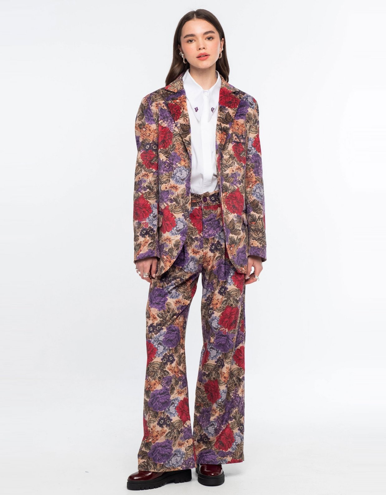 Peace and Chaos Tapestry blazer corduroy