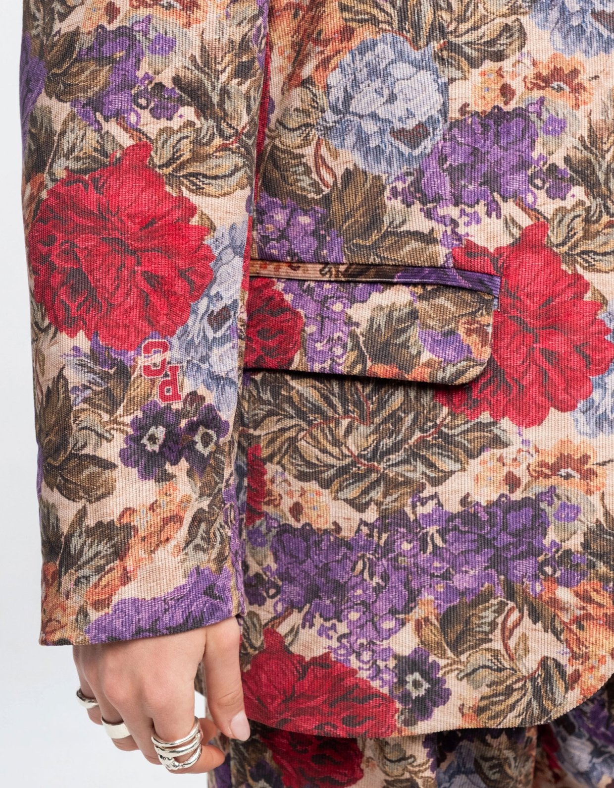 Peace and Chaos Tapestry blazer corduroy