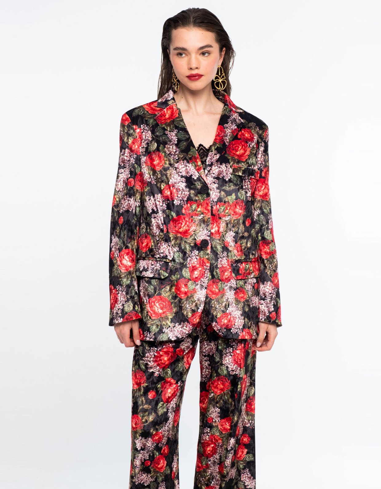 Peace and Chaos Fairytale velvet blazer