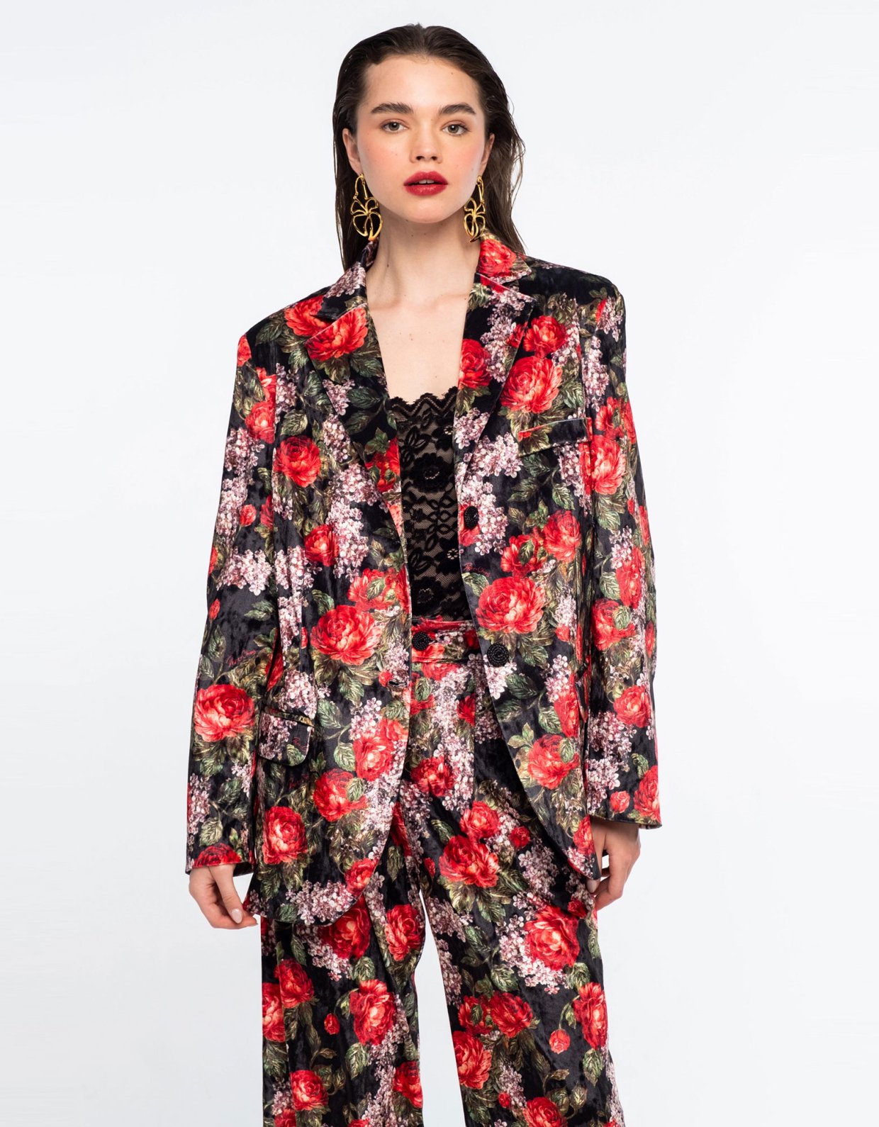 Peace and Chaos Fairytale velvet blazer