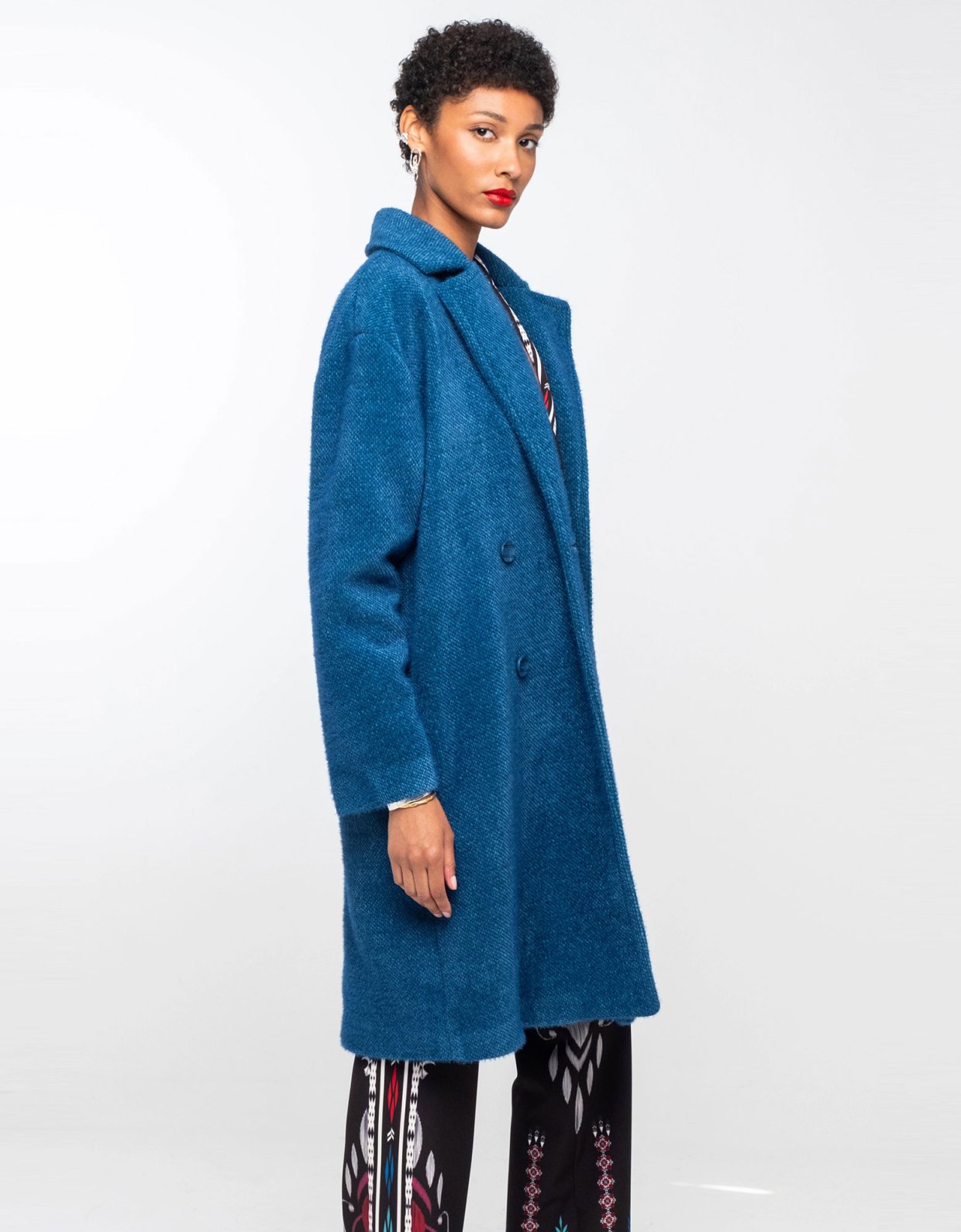 Peace and Chaos Ceremonial coat petrol