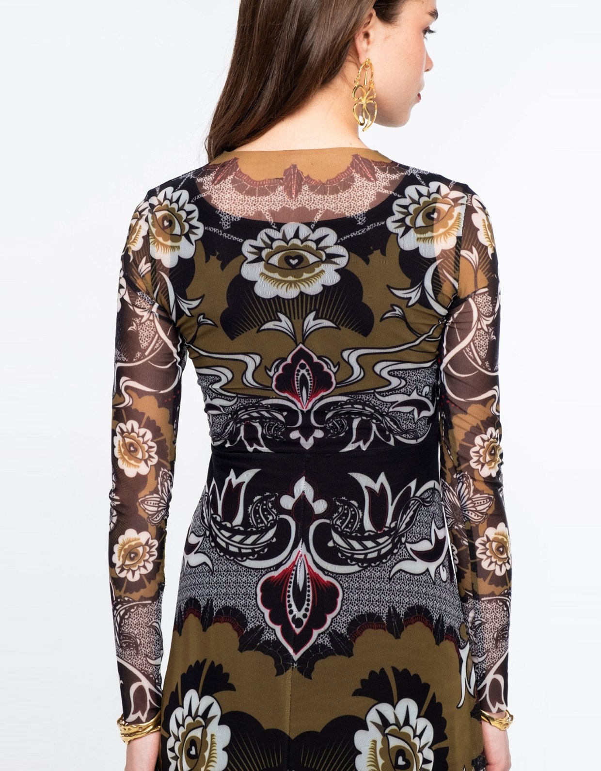 Peace and Chaos Bloom long dress - mesh