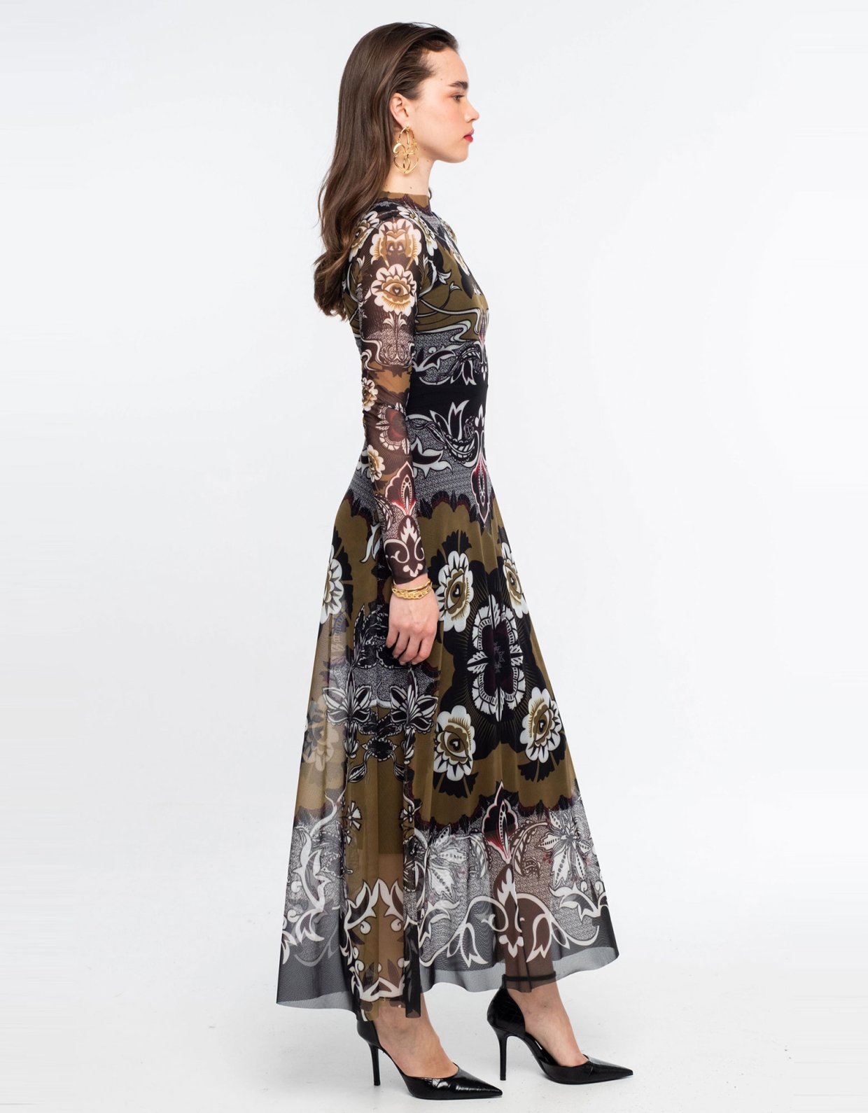 Peace and Chaos Bloom long dress - mesh