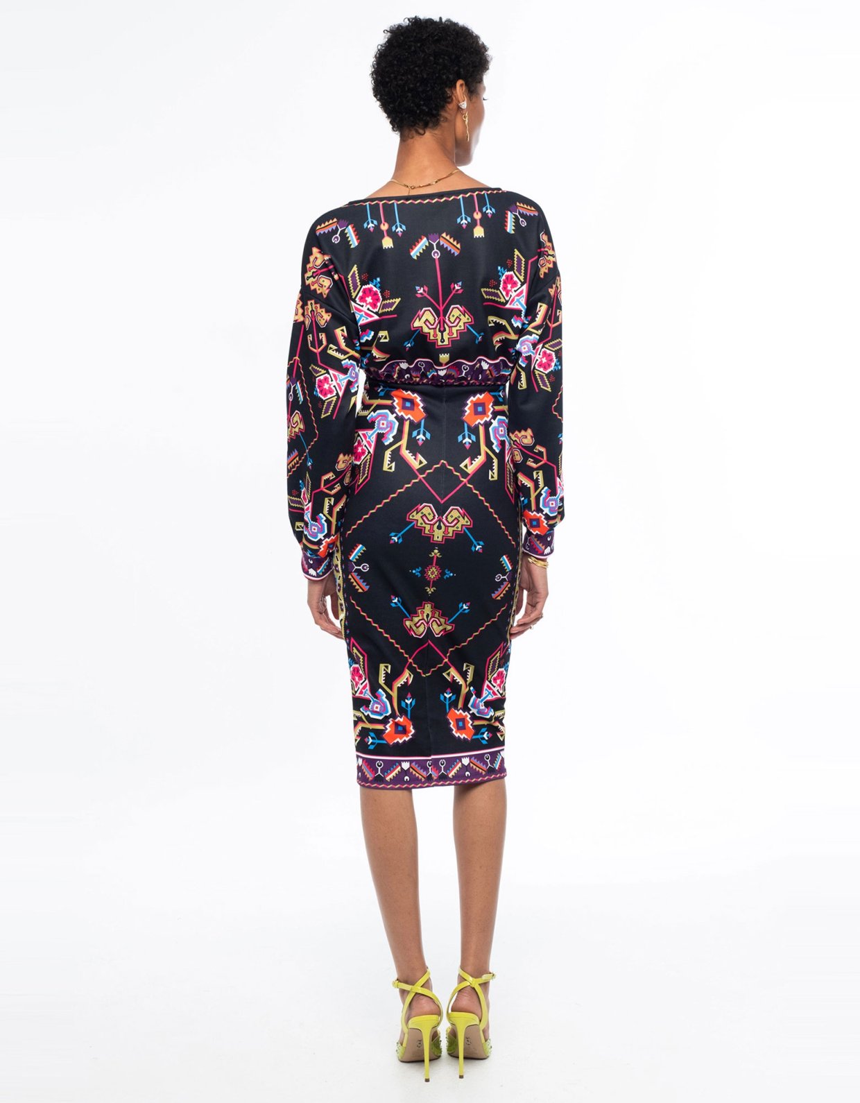 Peace and Chaos Emblem midi dress