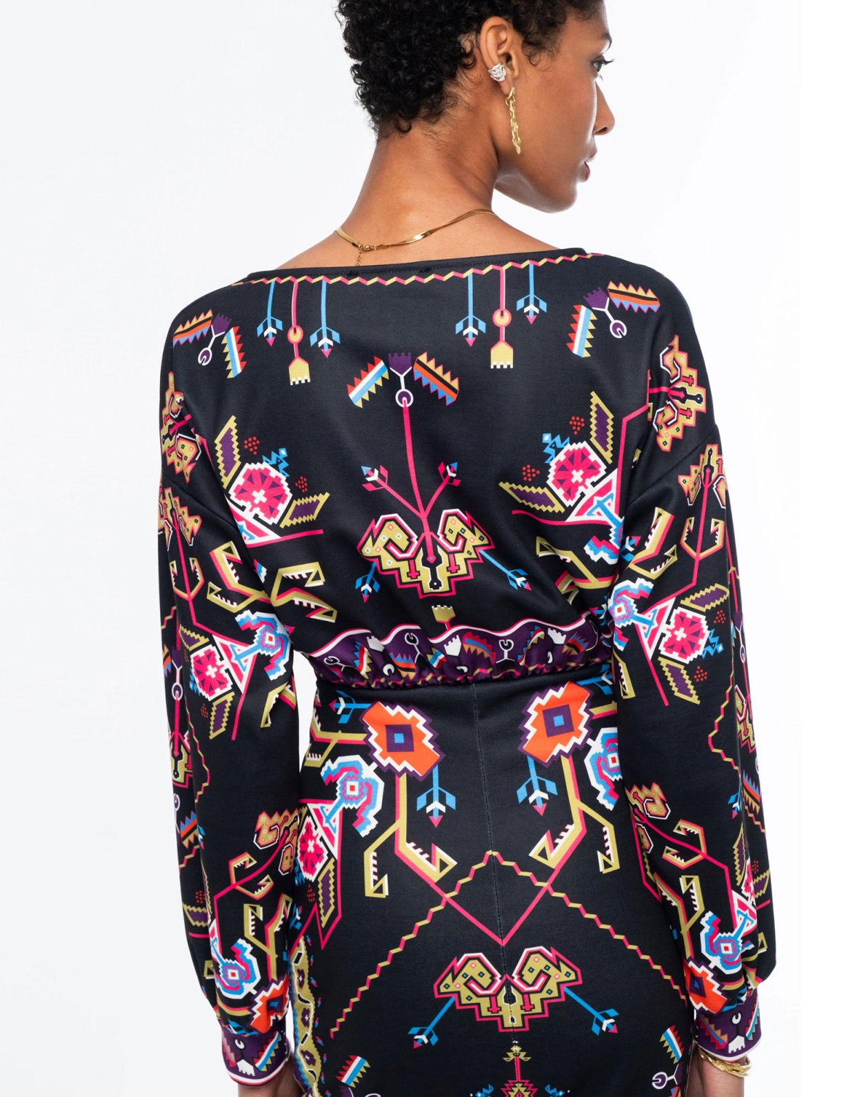 Peace and Chaos Emblem midi dress