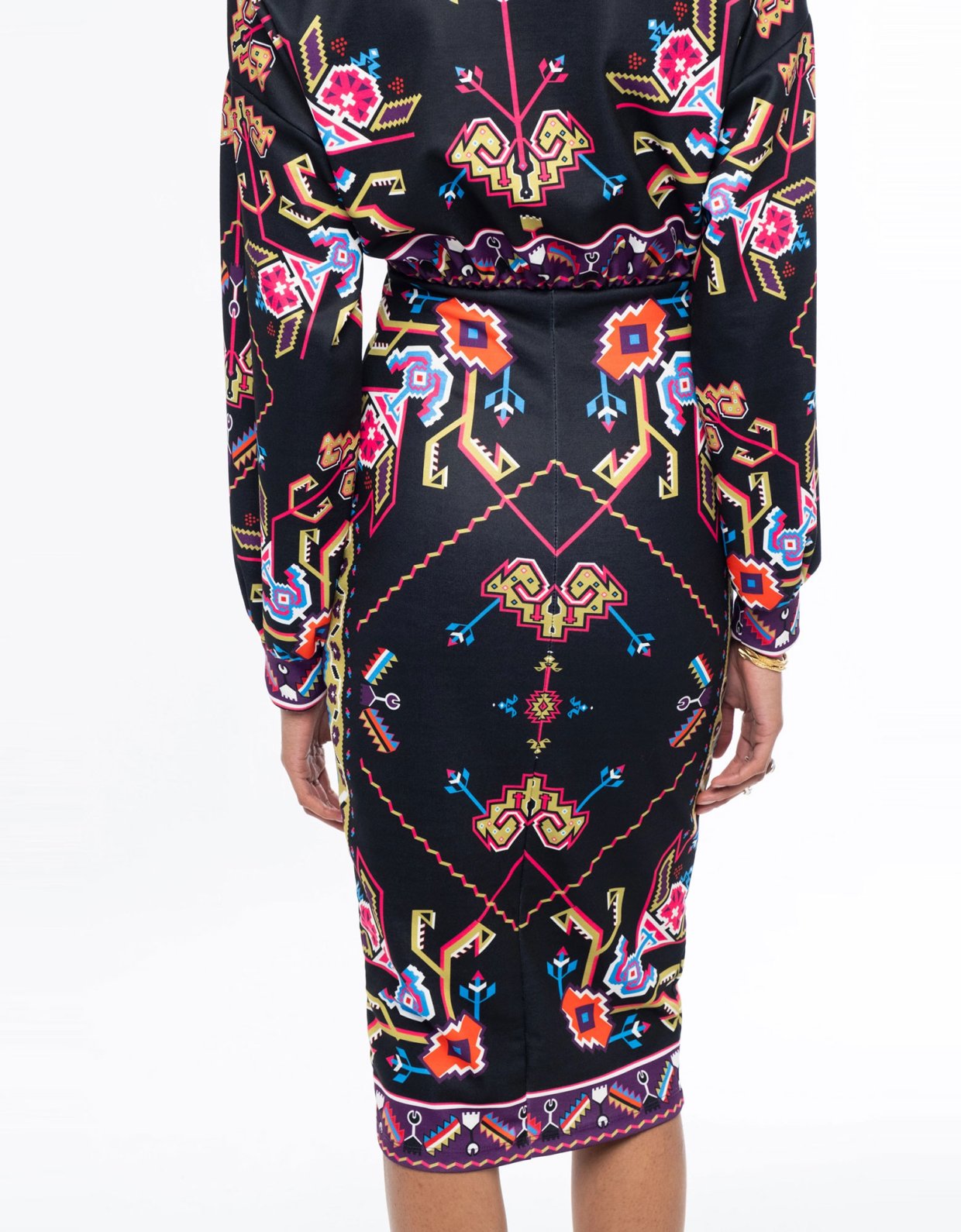 Peace and Chaos Emblem midi dress