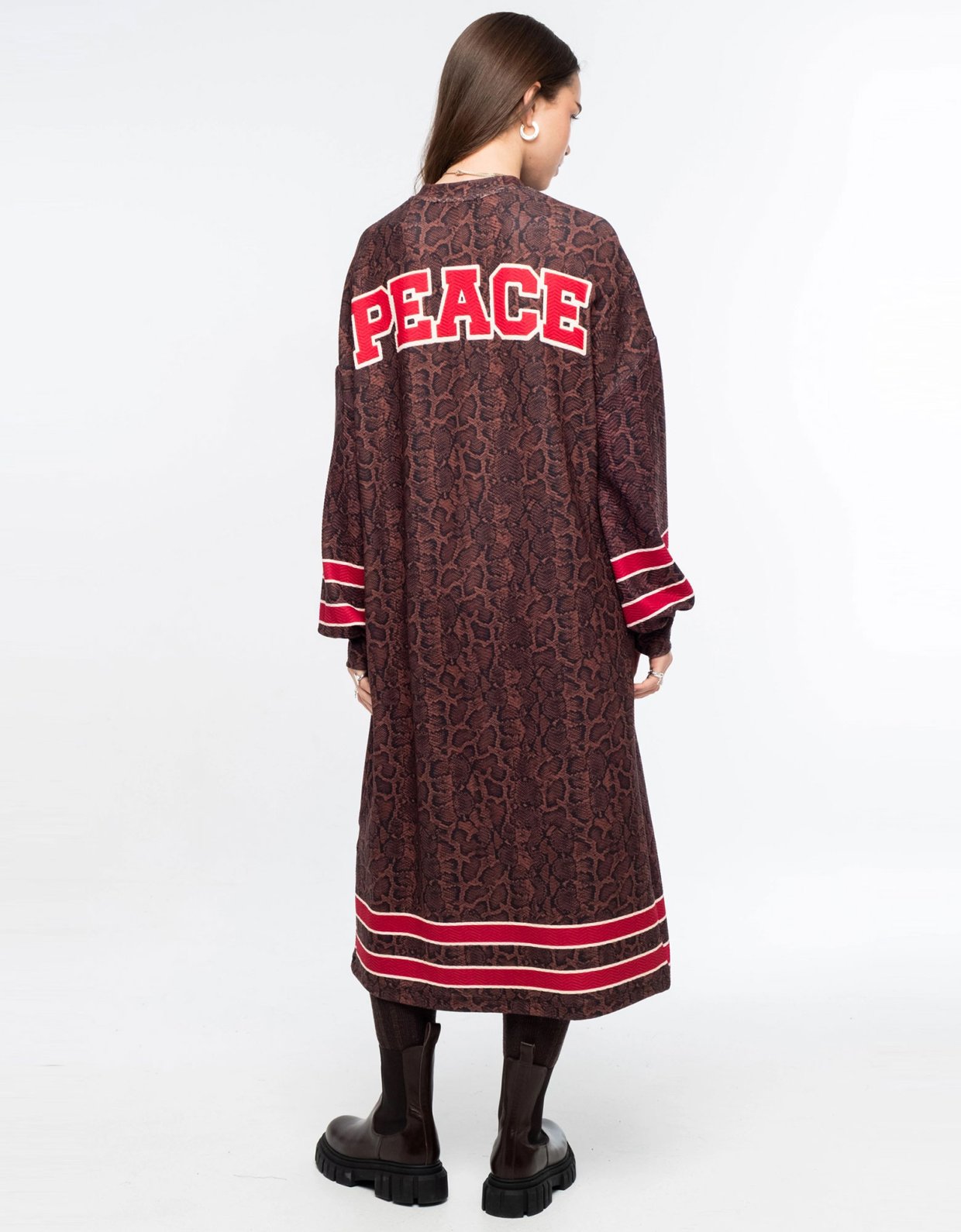 Peace and Chaos Venomous long dress jacquard waffle