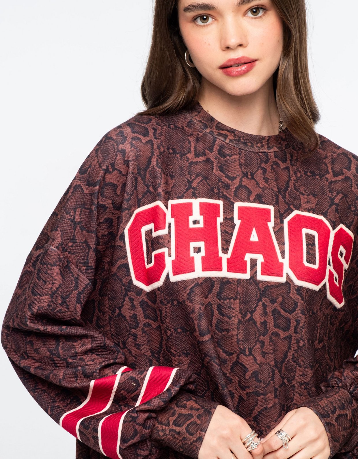 Peace and Chaos Venomous long dress jacquard waffle