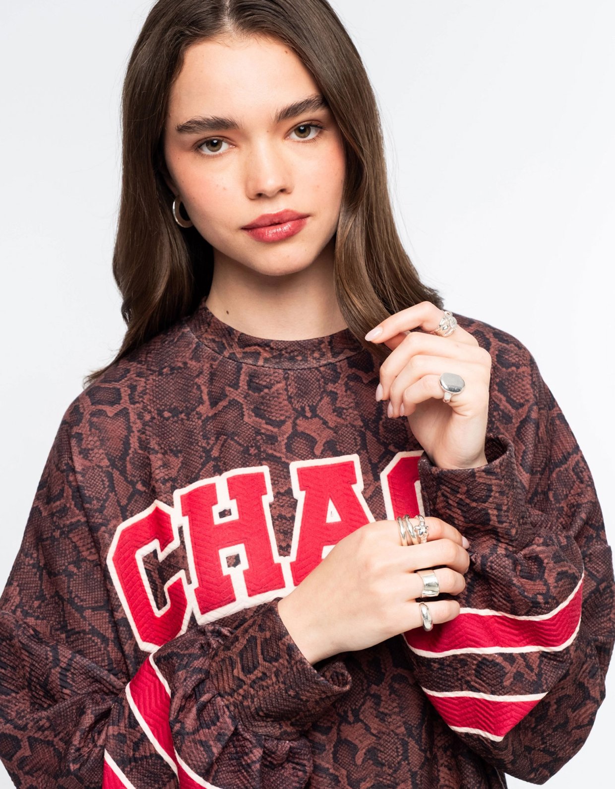 Peace and Chaos Venomous long dress jacquard waffle