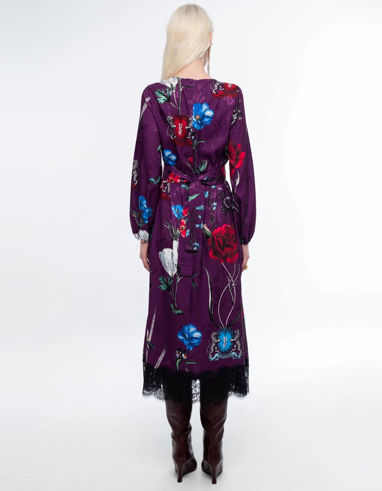 Peace and Chaos Violet long dress - jacquard