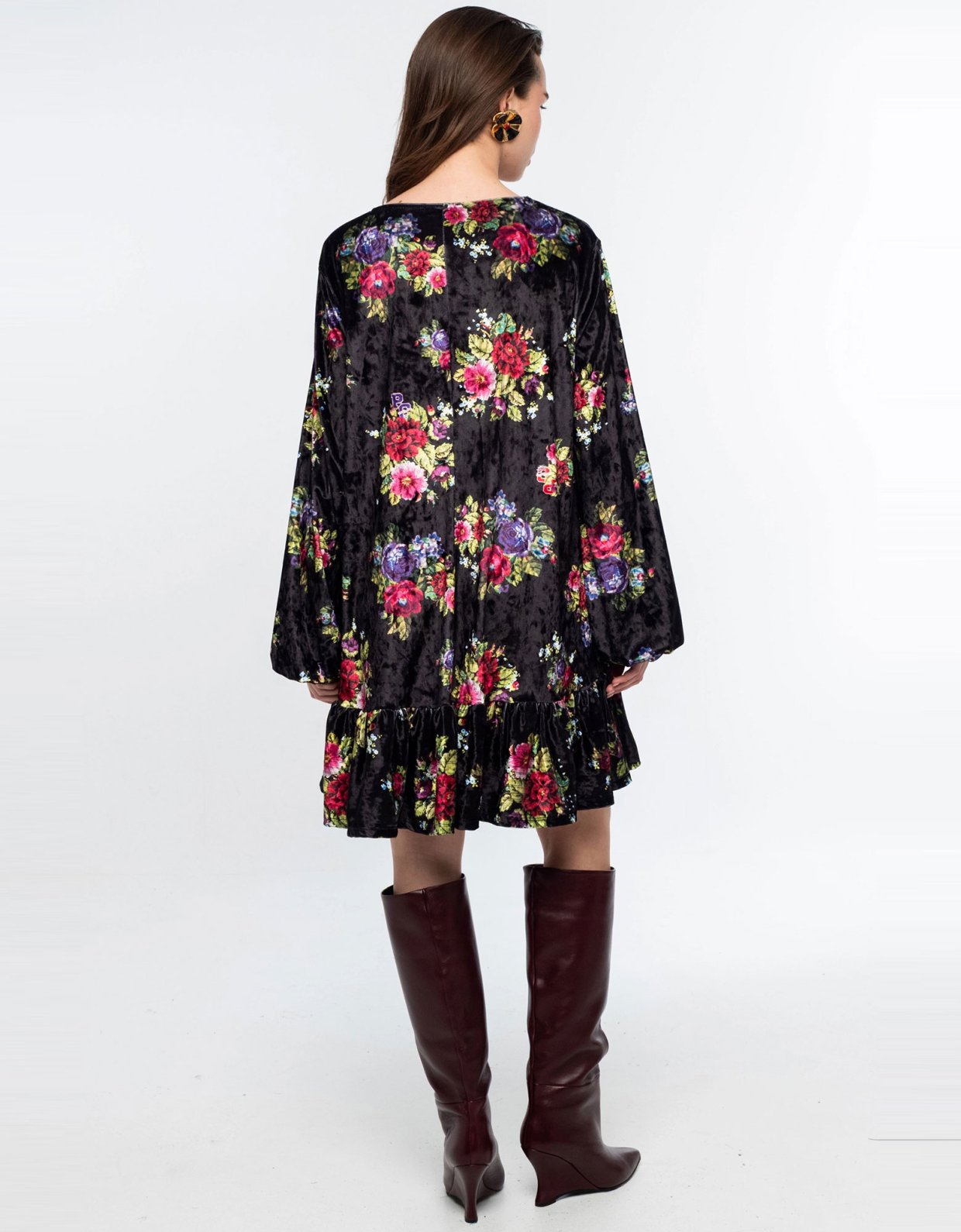 Peace and Chaos Bouquet dress velvet