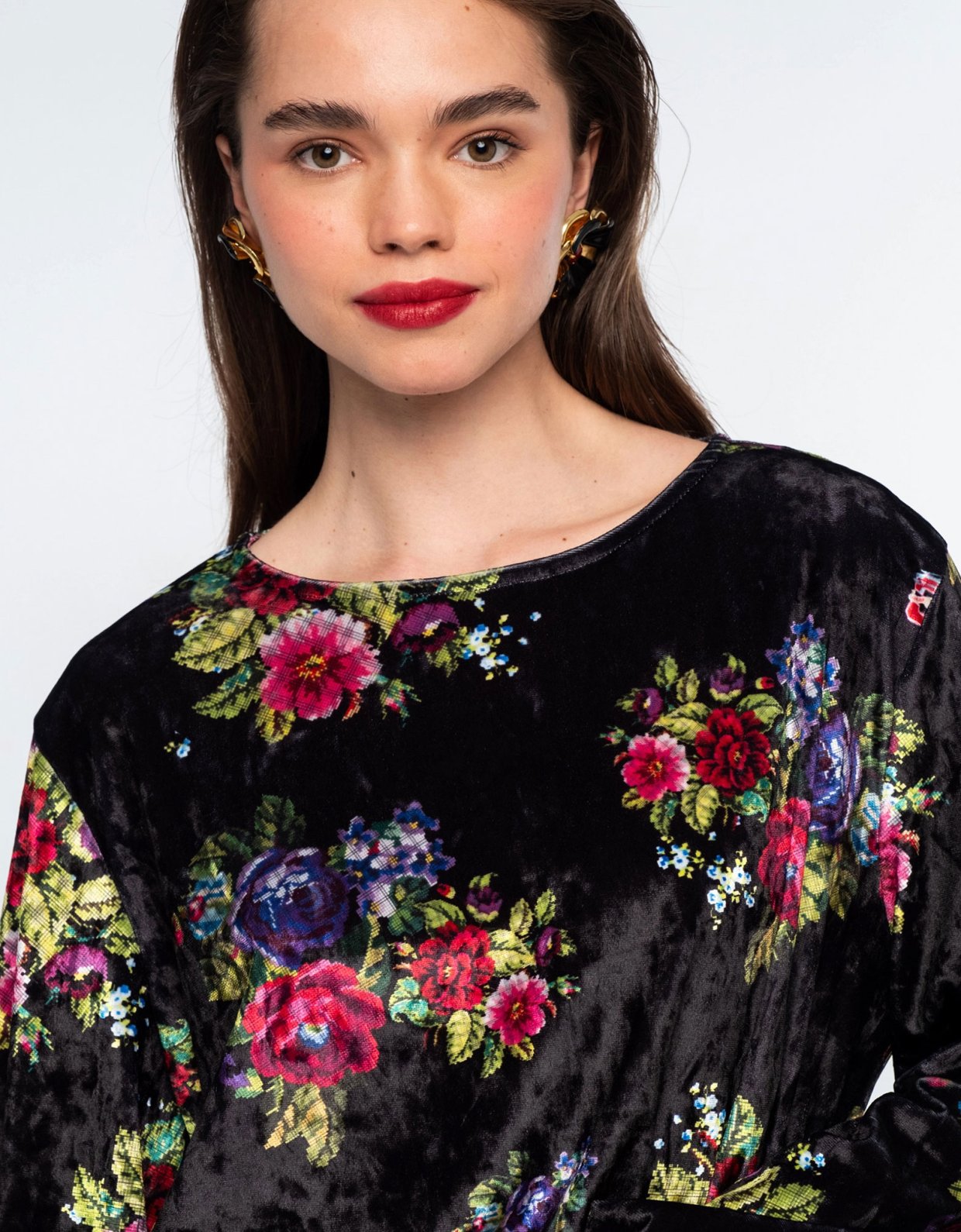 Peace and Chaos Bouquet dress velvet