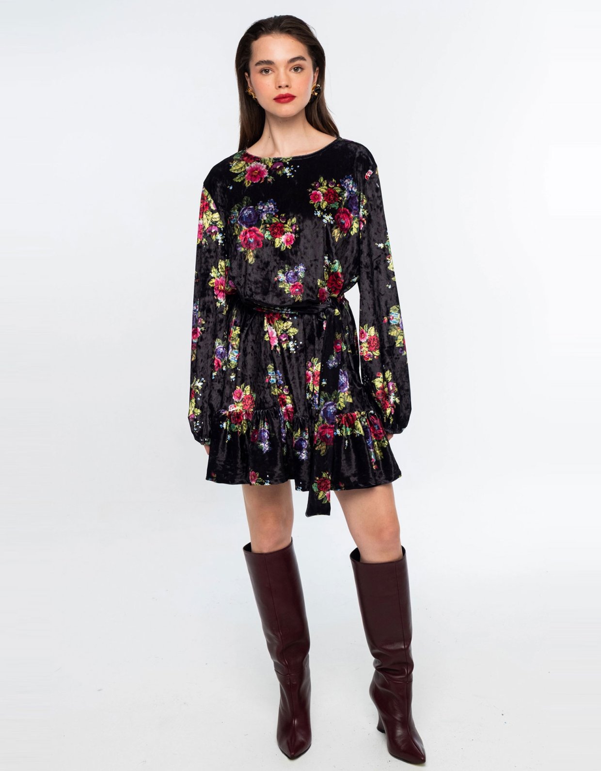 Peace and Chaos Bouquet dress velvet