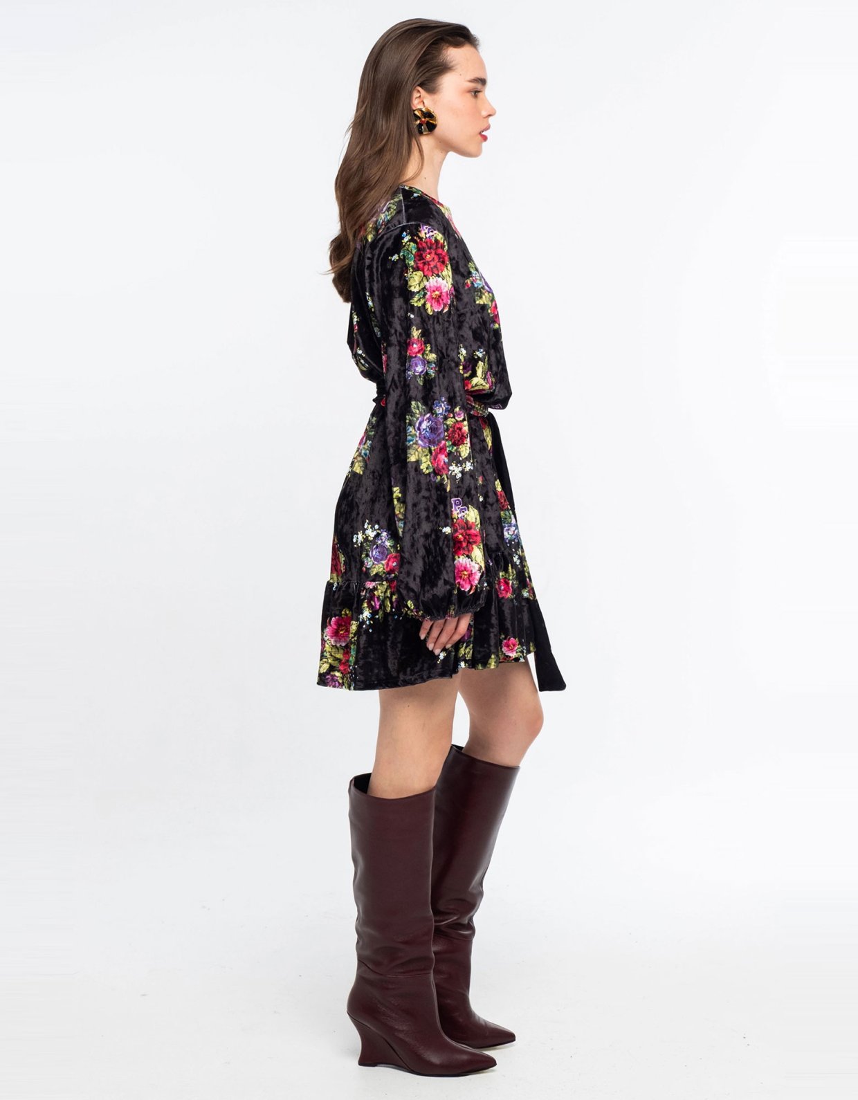 Peace and Chaos Bouquet dress velvet