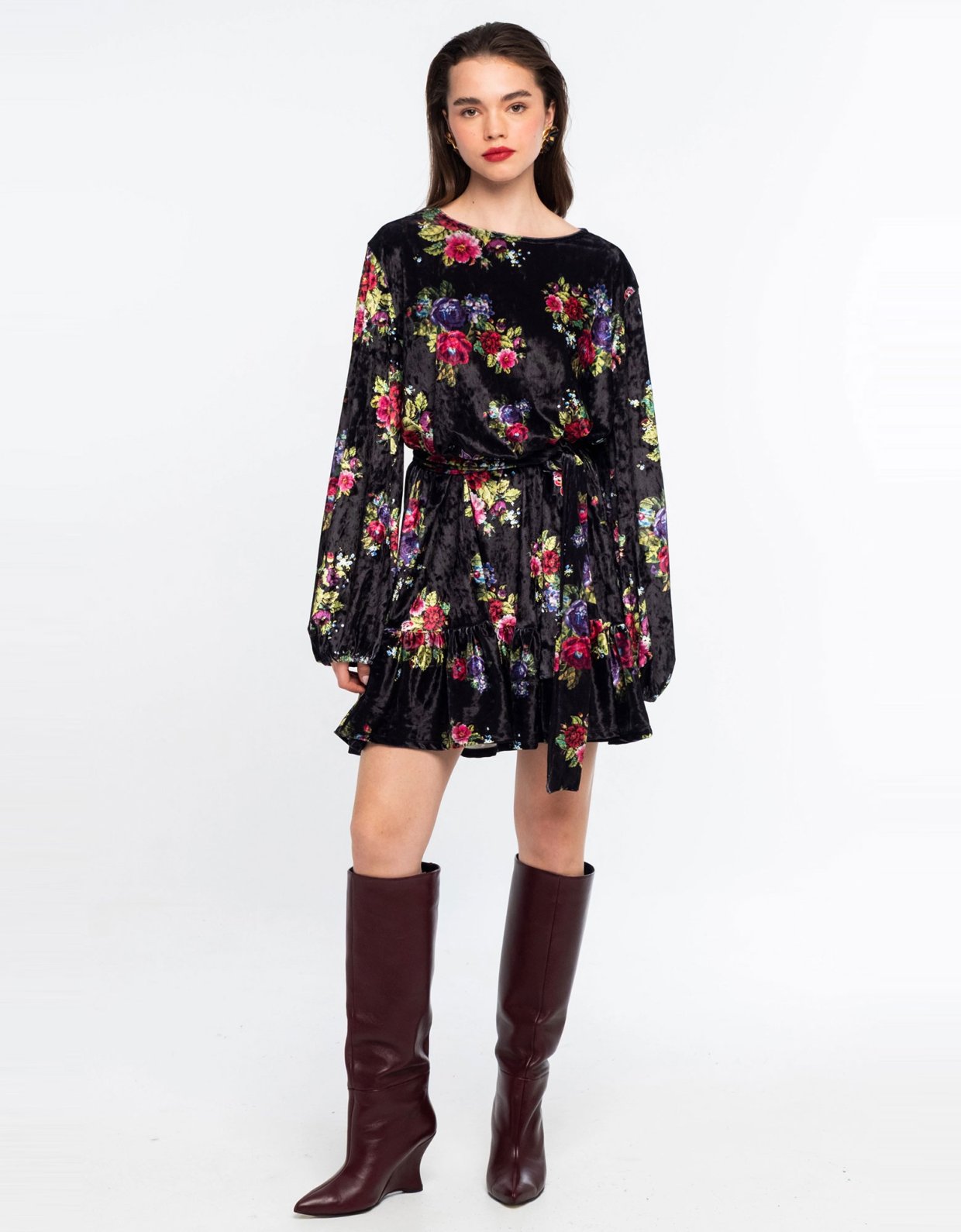 Peace and Chaos Bouquet dress velvet